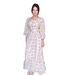 2026 New European And American Foreign Trade Floral Fairy Elegant Style Waist-Cinching Square-Neck Tie-Waist Long_ecoleips.com