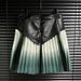 Women's Clothing High Waisted Color Block Pleated Mini Skirt Women's Slimming A-Line Gradient Design Leather Skirt For Summer Fashionable_ecoleips.com