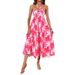 2026 Cross-Border European And American Summer Women's Vacation Floral Print Hollow Lace Halter Neck Flared Dress_ecoleips.com