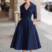 2026 European And American Women's Clothing Independent Site Elegant Formal Waist-cinching Slimming Long-sleeved_ecoleips.com