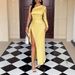 Diyun European And American Elegant Evening Asymmetrical Shoulder Slit Long Dress Women's Clothing 2025_ecoleips.com