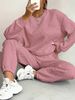 Fall/Winter Ribbed Jacquard Pants Set – Long-Sleeve Casual Outfit For Women, 12 Colors (White/Black/Pink/Beige/Chartreuse/Navy/Army Green), XS-XXXL_ecoleips.com