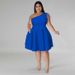 plus Size Women's Sleeveless Dress Multi Color European And American Style Full Skirt Summer Regular Thickness_ecoleips.com