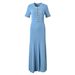 Women's Clothing Denim Splicing Dress Simple Waist Hip Long Skirt_ecoleips.com