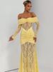 Off-Shoulder Mermaid Evening Dress – Sexy Cutout & Long Sleeve Bodycon Gown (S/M/L/XL, Beige/Brown, Elegant Prom Dress For Women)_ecoleips.com