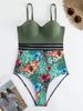 "Push-Up Bikini Set With Underwire – Multi-Color Patchwork Print, Hard Cup Support & Adjustable Straps For Beach & Pool"_ecoleips.com