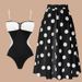 Women's Clothing Printed Fashion Design Hot Spring Swimsuit One Piece Two Piece Suit_ecoleips.com