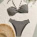 Women's Clothing Bikini Split Striped Print Swimsuit Female Sexy Beach Vacation Swimsuit Spot_ecoleips.com