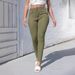 Women's Clothing New High Waist Washed Slim Fit Slimming All Match Tight Hip Trousers Skinny Pants_ecoleips.com