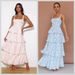 Spring Summer Floor Length Temperament Printed Dress for Women Holiday Party Two Colors Available_ecoleips.com