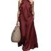 Cross-border Bestseller 2026 Summer Halter Neck Ruffle Sleeveless Loose Slimming Dress With Pockets_ecoleips.com