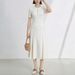 Elegant French Style Knitted Dress Short Sleeved Ruffled Trim Single Breasted Slim Fit Long Skirt For Women_ecoleips.com