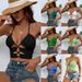 Women's Sexy Bikini Tank Top – Strappy Beachwear & Summer Crop Top In Black/White/Aqua Blue/Mint Green, XS-XL_ecoleips.com