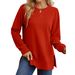 Women's Round-Neck Sportswear Shirt With Long Sleeves And A Curved Hem; Also Available As A Fashionable Woolen Sweater._ecoleips.com