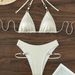 Women's Clothing New Bikini Women's Sexy Two Piece Swimsuit Gold Stamped Triangle Bag Pearl Jewelry Swimsuit_ecoleips.com
