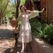 French-style White Elegant Lace Strap Cake For Women, Seaside Vacation Style, Summer 2025 New Long Dress_ecoleips.com