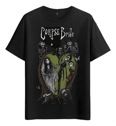 Women's T-Shirts Tshirt Muscle Freaks Corpse Bride Style Wedding_ecoleips.com