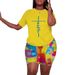 Women's Clothing 3D Floral Print Milk Silk Short Sleeve T-Shirt, Vintage Elegant Slim Fit Top For Women_ecoleips.com
