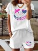 Women’s 2 Piece Outfit Set – Oversized Graphic T-Shirt And Biker Shorts Matching Set, Casual Summer Lounge Tracksuit For Daily Wear-296_ecoleips.com