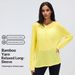 Women's Yoga Wear, Spring/Summer, Loose Fitting, Slimming, Long Sleeved Sports Cover Up, Lightweight, Quick Drying Fitness T Shirt Top D26101_ecoleips.com