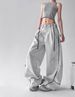 High Street Hip Hop Wide Leg Skinny Jeans Women's Summer Design Sense Striped Color Matching Pocket Versatile Jazz Scimitar Pants_ecoleips.com