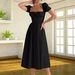 Floral Print Wrap V-Neck Slit Maxi Dress For Women, Elegant Ruffle Hem Summer Casual Sundress Breathable Comfort_ecoleips.com