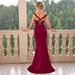 Women's Clothing Sexy Solid Color Lace Up Backless Slit Suspender Dress Long Skirt_ecoleips.com