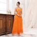 Women's Clothing Sexy Mesh Sling Dress Cocktail Dress Blue Bridesmaid Dress_ecoleips.com