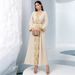 Women's Clothing New Apricot V Neck A Line Skirt Fashion Gold Lace Rice Bead Embroidery Lace Splicing Long Skirt_ecoleips.com