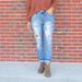 Women's Clothing New Light Colored Skinny Pants Long Ripped Jeans Women's Street Wear Mid Waist Skinny Pants_ecoleips.com