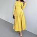 Women Elegant High Waist Long Sleeve Slim Fit Floor‑Length Maxi Dress Casual Daily Wear_ecoleips.com