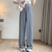 H789 Ice Silk Wide-Leg For Women, Spring And Autumn Thin Chiffon High-Waist Draped Loose Straight-Leg Slimming Casual_ecoleips.com