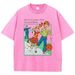 Let' Run Away From Our Problems Print Women Distress Tshirts Summer Fashion Washed T-Shirt Breathable Tee Shirts Soft Clothes_ecoleips.com