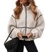 Unisex Fleece-Lined Collar Coat – Color-Block Polyester Jacket For Men & Women (S-XXL, 5 Neutral Tones)_ecoleips.com