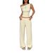 Diyun European And American Style Sports Simple Sleeveless Vest Solid Color Long Pants Set Women's Clothing 2025 Spring_ecoleips.com