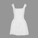 AD481 Fashionable 2025 Summer Girl's Style Fresh Sweet Women's Dress With Straps, Square Neck, And Puffy Skirt_ecoleips.com