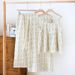 2023 Cotton Crepe Pajamas Women's Long-sleeved Robe + Halter Top + Pants Three-piece Set Suspenders With Breast Pads Pijamas_ecoleips.com