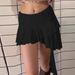 Retro Y2k Lace Trim Asymmetrical Skirt - High Waist Bodycon Mini Skirt For Women, Stretchy & Flattering Fit_ecoleips.com