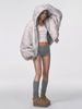 Ice Blue Dyed Pointed Seat Mountain Carved Suede Hooded Jacket Women's Double-sided Eco-friendly Fur Jacket_ecoleips.com
