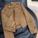Short Suede Women, New Spring/autumn 2025 Trendy And Stylish Jacket For Petite Women With A High-end Feel_ecoleips.com