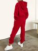 Women's Autumn And Winter Fashionable Casual Skull Pattern Printed Thick And Plush Warm Hooded Sweatshirt+sports Pants Set-772_ecoleips.com