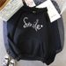 Women's clothing 2023 new autumn letter hooded loose ladies sweatshirt women's tops _ecoleips.com