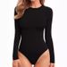 European And American Style Tight-Fitting Jumpsuit Women, Long-Sleeve Stretch Milk Silk Triangle Bodysuit For Sexy Women_ecoleips.com