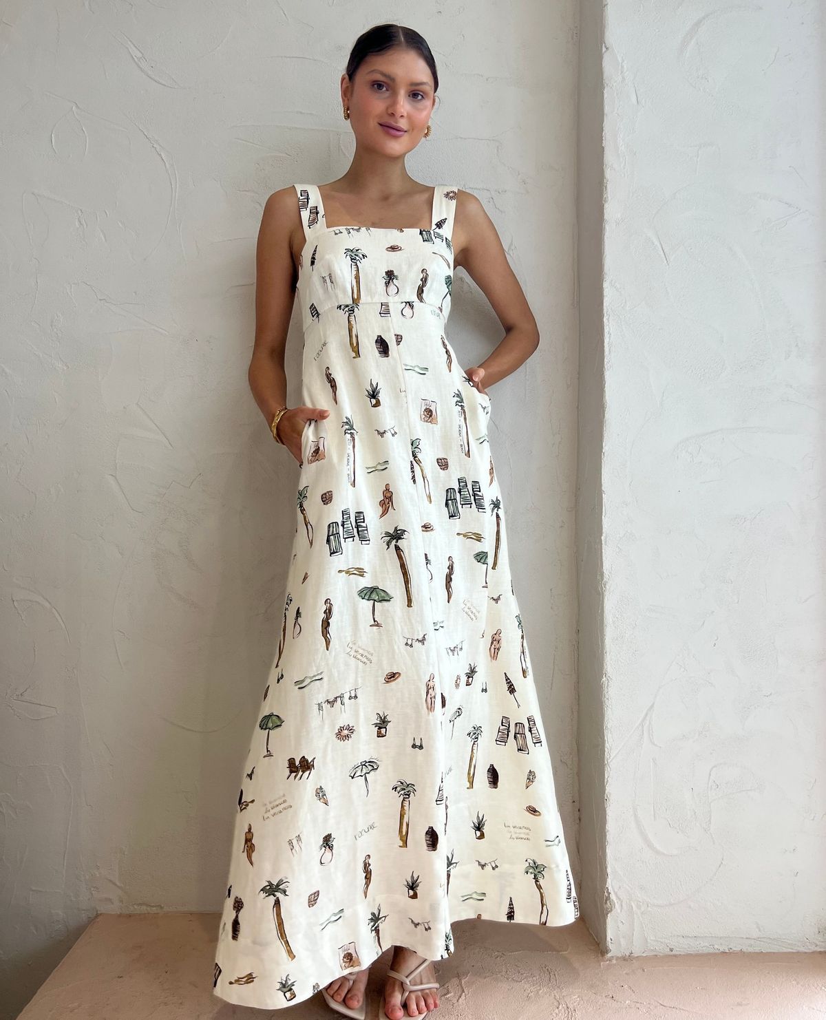 Women's Sexy Backless Tie Dress Personalized Graffiti Suspender Fashion Clothing for Women_ecoleips.com