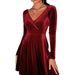 2026 Autumn/Winter Long-Sleeved Velvet Dress For Women_ecoleips.com