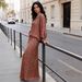 Women's Plus Size Loose Fit Floral Print Long Sleeve Top And High Waist Maxi Skirt Set – Casual Summer Outfit_ecoleips.com