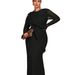 2025 Spring European And American Cross-Border Foreign Trade Formal Set With Three-Dimensional Ruffles, Slim-Fit Long_ecoleips.com