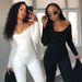 Women's Slimming High-Waisted Jumpsuit Long Sleeve Solid Color Bodysuit Tummy Control Butt Lifting Stretchy One-Piece Pants For Casual Workout_ecoleips.com