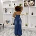 Summer New Women's Clothing European And American Style Lapel Halter Neck Single Breasted Backless Denim Jumpsuit Trousers_ecoleips.com