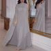 Verve Trade Muslim Celebrity Style Elegant Sequin Cape Batwing Sleeve Inner Tube Top Dress Two Pieces_ecoleips.com